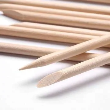 600 Pcs Orange Wood Nail Sticks for Easy Nail Care