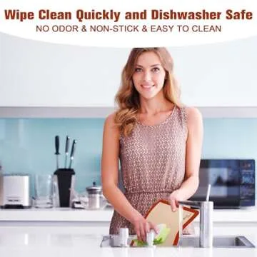 RENOLK Silicone Baking Mat Set - Non-Stick & Reusable 5 Pack