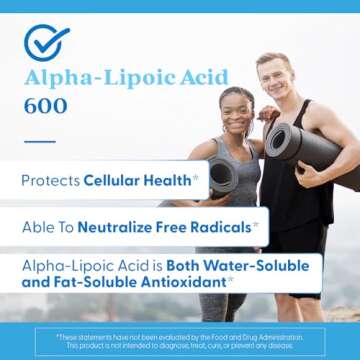Doctor's Best Alpha-Lipoic Acid 600, Supports Antioxidant Function & Glycemic Balances, Non-GMO, Gluten Free, Vegan, Soy Free, 600 mg, 60 Veggie Caps