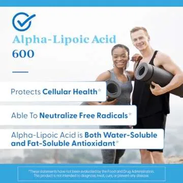Doctor's Best Alpha-Lipoic Acid 600, Supports Antioxidant Function & Glycemic Balances, Non-GMO, Gluten Free, Vegan, Soy Free, 600 mg, 60 Veggie Caps