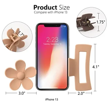 Stylish 6 Pack Hair Claw Clips for All Hair Types