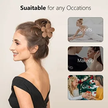 Stylish 6 Pack Hair Claw Clips for All Hair Types