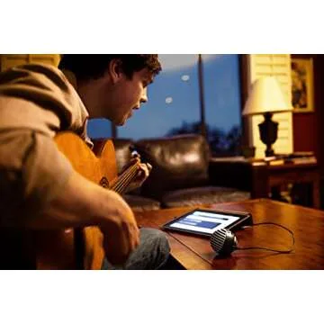 Shure MV5 Digital Condenser Microphone with Cardioid - Plug-and-Play with iOS, Mac, PC, Onscreen Control w Plus Motiv Audio App, Includes USB and Lightning Cables (1m Each) - Gray w/Black Foam