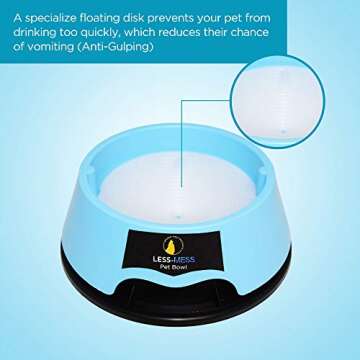 Golden Wolf Products Dripless Water Bowl, Anti gulping, Spill Proof, no Skid, no Mess - Great for Dogs or Cats (Small or Large Breeds up to 100 lbs) - only Holds 24oz of Water to Keep Water Fresh