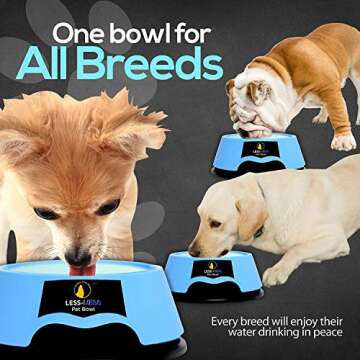 Golden Wolf Products Dripless Water Bowl, Anti gulping, Spill Proof, no Skid, no Mess - Great for Dogs or Cats (Small or Large Breeds up to 100 lbs) - only Holds 24oz of Water to Keep Water Fresh