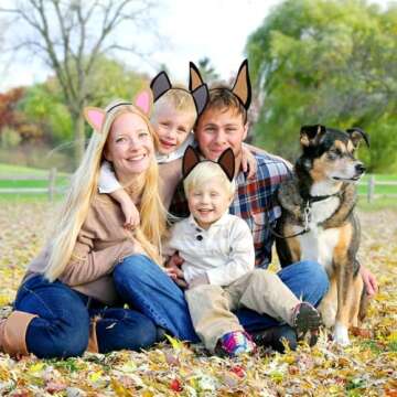 CiyvoLyeen 15 PCS Puppy Dogs Ear Headbands for Pet Birthday Party New Year Favors Dog Theme Costumes...