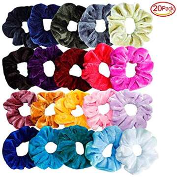 30 Pcs Velvet Hair Scrunchies 6 Pcs Large Hair Claw Clips Nonslip Big Banana Hair Jaw Clamp Elastic ...