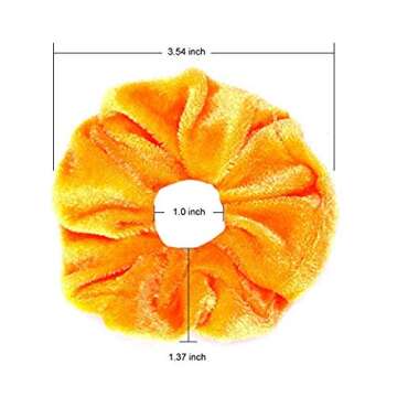 30 Pcs Velvet Hair Scrunchies 6 Pcs Large Hair Claw Clips Nonslip Big Banana Hair Jaw Clamp Elastic Hair Bands Hair Ties Ropes Hair Accessories for Women Girls Teens (30 Scrunchies, 6 Hair Claw Clips)