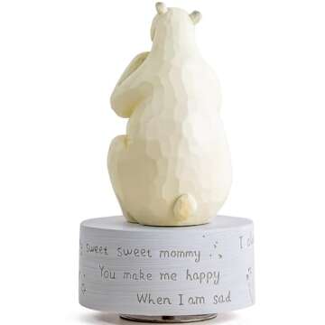 AIDLNS Polar Bear Musical Figurine, I Love You to The Moon and Back