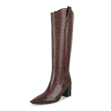 Stylish ISNOM Cowboy Boots for Women - All Occasion Footwear