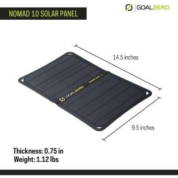 Goal Zero Nomad 10W Solar Panel for Outdoor Adventures