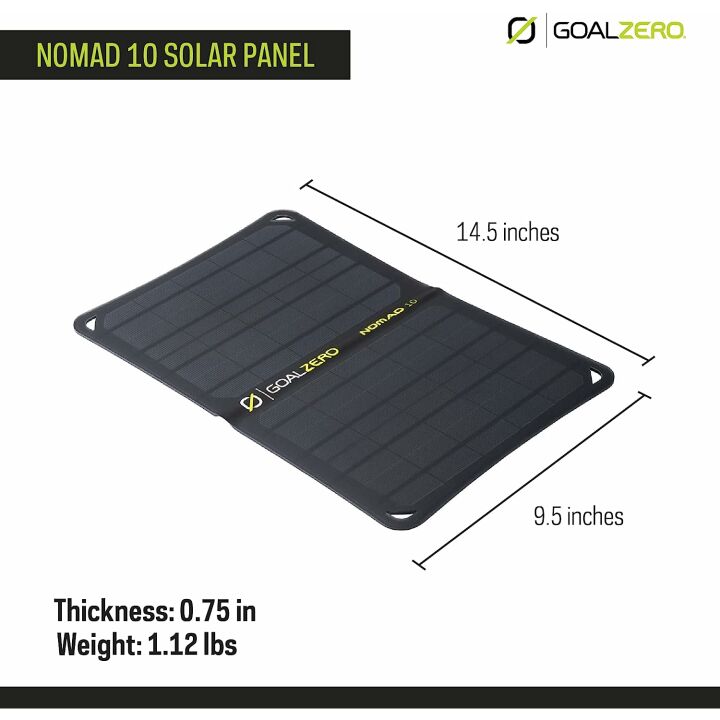 Goal Zero Nomad 10W Solar Panel for Outdoor Adventures