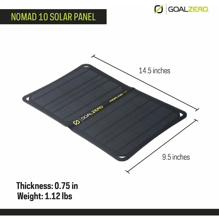 Goal Zero Nomad 10W Solar Panel for Outdoor Adventures
