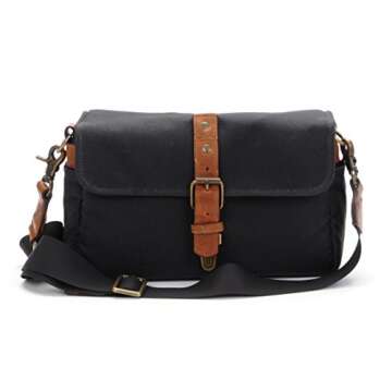 ONA Bowery Camera Messenger Bag - Stylish Black Waxed Canvas