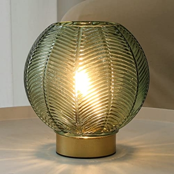 LUSHARBOR Battery Powered Lamp with Timer - Elegant Cordless Table Light for Any Room