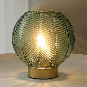 LUSHARBOR Battery Powered Lamp with Timer - Elegant Cordless Table Light for Any Room