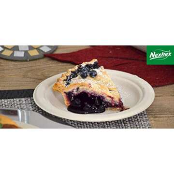 NexHex 7" Paper Plates Eco-Friendly 150-Pack