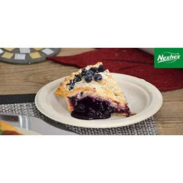 NexHex 7" Paper Plates Eco-Friendly 150-Pack