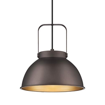 Industrial 1-Light Pendant Light, HWH Dome Barn Hanging Light Fixtures, Adjustable Height for Dining...