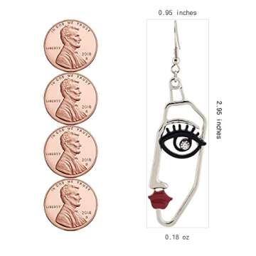 Artistic Face Drop Earrings - Elegant Statement Accessory for Women