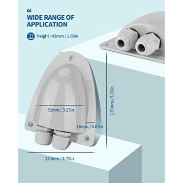 BougeRV Waterproof Solar Double Cable Entry Gland Box