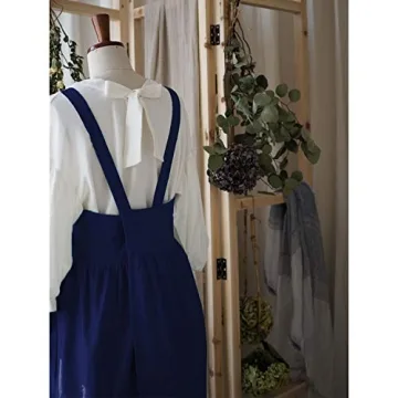 Stylish Cotton Apron with Pockets for Baking