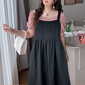 Stylish Cotton Apron with Pockets for Baking