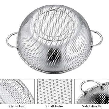 P&P CHEF Colander Set - 3 Stainless Steel Strainers