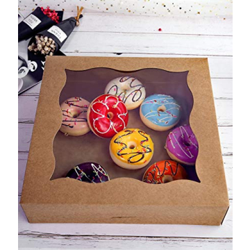 Cherry 15-Pack Bakery Boxes with Window for Pies