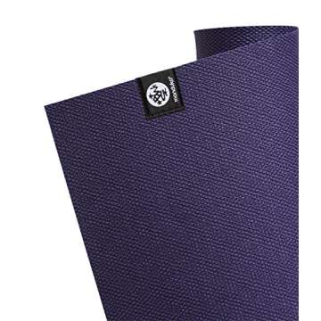 Manduka X Yoga Mat - Easy to Carry, For Women and Men, Non Slip, Cushion for Joint Support and Stability, 5mm Thick, 71 Inch (180cm), Magic Purple