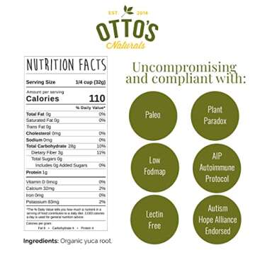 Otto’s Naturals - Cassava Flour, All Purpose Flour, Nut, Grain, and Gluten Free, 5 lbs