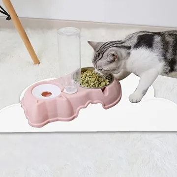 Feeding Mats, Cloud Shaped Silicone Food Water Feeding Dish Bowl Placemat for Pet Dog Puppy(White)