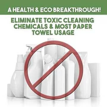 Life Miracle Nano Towels - The Amazing Eco Cloth That Cleans Virtually Any Surface with Only Water. No More Paper Towels Or Toxic Chemicals. 4-Pack (14x14, Grey)