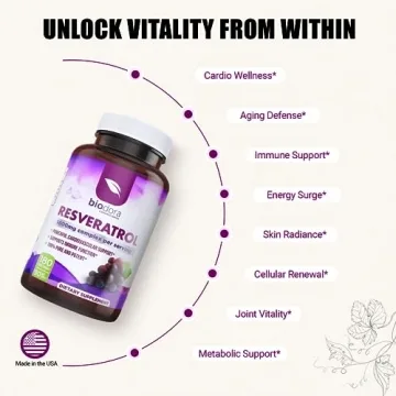 Biodora Resveratrol 1600mg Antioxidant Supplement 180 Capsules