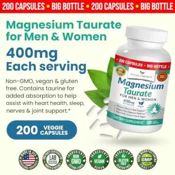 Magnesium Taurate 400mg for Sleep and Heart Health