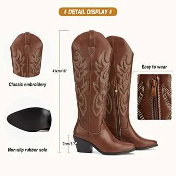 TINSTREE Cowgirl Boots: Stylish Comfort for Every Occasion