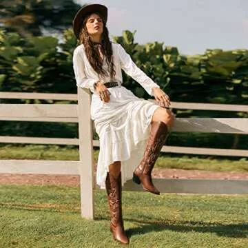 TINSTREE Cowgirl Boots: Stylish Comfort for Every Occasion