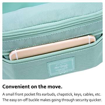 HotStyle 521s Fashion Fanny Pack, Small Waist Bag for Hiking, Cross Body Style Cute for Women, Kids & Girls, Pale Turquoise