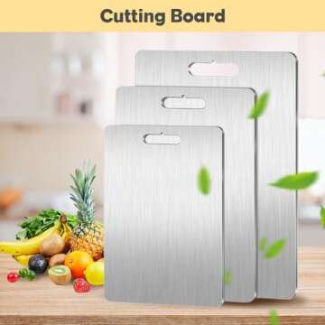 2024 New Titanium Cutting Board - 100% Pure Titanium Cutting Boards for Kitche, Upgrade Double Sided...
