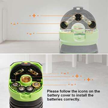Self-Leveling Green Laser Level with Magnetic Base, 360° Horizontal Line, Vertical Beam, and Plumb Dots - 621CG