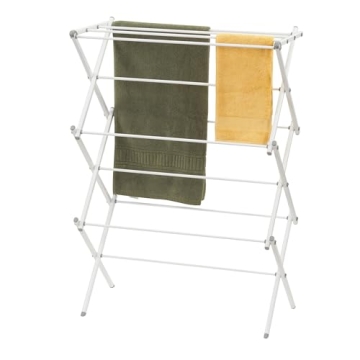 Household Essentials Indoor Metal Clothes Drying Rack for Laundry
