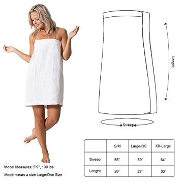 Turkish Waffle Spa Body Wrap - One Size White