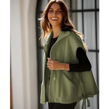 OPCAKM Women's Fuzzy Fleece Vest: Stylish Sherpa Jacket