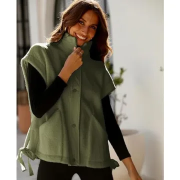 OPCAKM Women's Fuzzy Fleece Vest: Stylish Sherpa Jacket