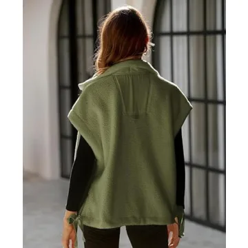 OPCAKM Women's Fuzzy Fleece Vest: Stylish Sherpa Jacket