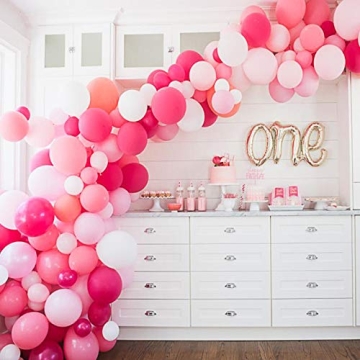Pink Balloons 120 Pack | Baby Shower and Party Decor