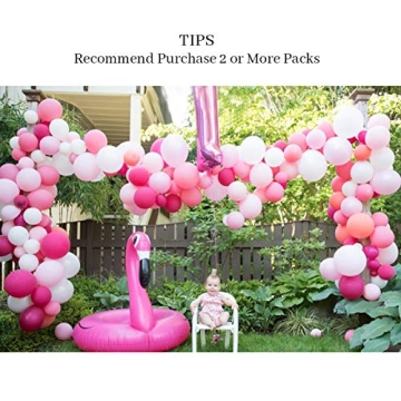 Pink Balloons 120 Pack | Baby Shower and Party Decor
