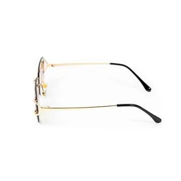 Trendy Luxury Unisex Square Rimless Sunglasses for Summer