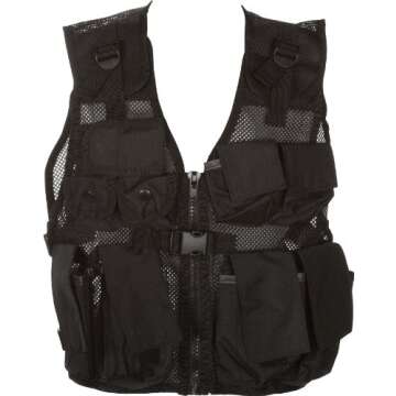 Modern Warrior Junior Tactical Vest - Airsoft & Paintball Accessory - Fits Teens 50-125lbs (Black)