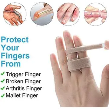 Finger Buddy Wraps, 12 PCS Finger Loops Tapes for Broken, Jammed, Swollen Finger or Dislocated Joint...